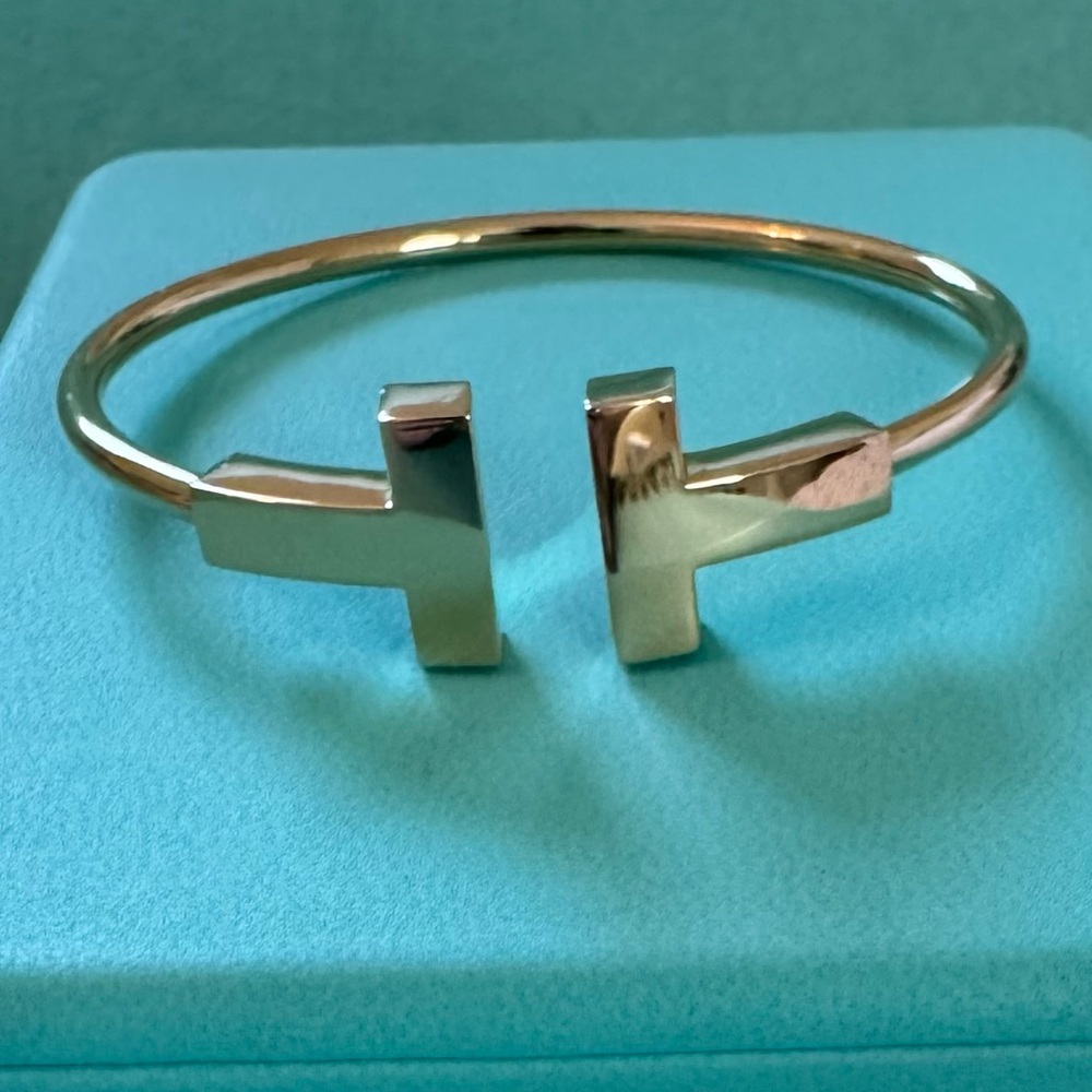 Tiffany & Co. Gold T Wire Bracelet